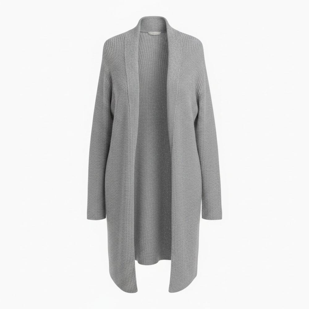 The Row Sweater Womens Medium Gray Cashmere Wool Open Front Cardigan Olsen